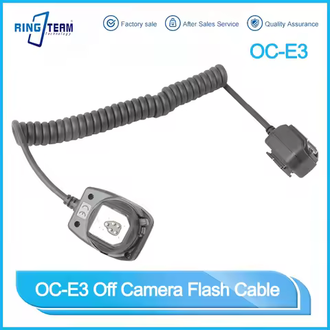 OC-E3 TTL Off-Camera Flash Cable 1.5m Hot Shoe Sync Cord for Canon EOS Speedlite 580EX II 430EX - Ca