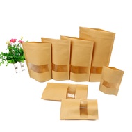 10pcs/Bag Tea Bag Kraft Paper Self-supporting And Nut Food Packaging Sealing Bag For Home Storage