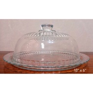 13" Dome Cake Glass Platter (Arcoroc)