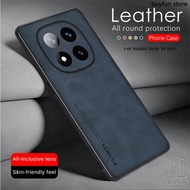 YBCG For redmi note14 Luxury texture Leather TPU Soft Back Cover Retro Shockproof Case for xiaomi re