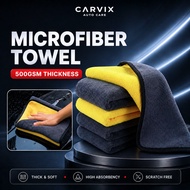 CARVIX | Microfiber Towel Thick 500GSM Car Wash Microfiber Cloth Kain Cuci Kereta