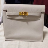 Hermes爱马仕女士包Kelly danse跳舞包珍珠灰 金扣