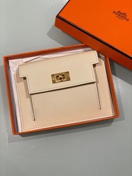 🤩Hermes Kelly Pocket Compact 錢💰包 Nata Ghw 奶油白金扣 好用👍