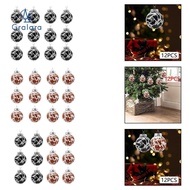 [nvnrbso] Set of 12 Christmas Balls with Cow Pattern, Rustic And Country Western Decorations, Made o