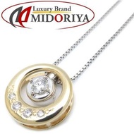 【TASAKI 田崎真珠】珍珠鑽石項鍊 K18YGxWG 鑽石 0.15ct / 0.06ct 吊墜