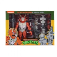 Ready Stock NECA Ninja Turtles 86 Animated Version Triceratops Tesserlanton Soldier & Ghost Feet Set