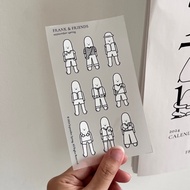 Frank & Friends - Transparent Sticker Sheet by September Spring