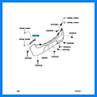 ⏝  ⏌ ☸ Toyota Wigo Agya Gen 1 2 3 Rear Bumper Retainer Left Driver Side