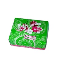 Snack Box Box Rice Box 17x17 cm with butterfly flower motif