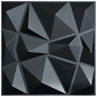 Black 3D PVC wall panels