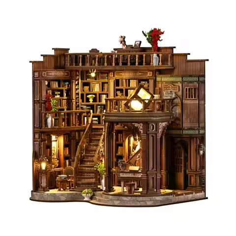 Handmade assembled model - book stand for 3D model of a house, bedroom, office, study, desktop decor