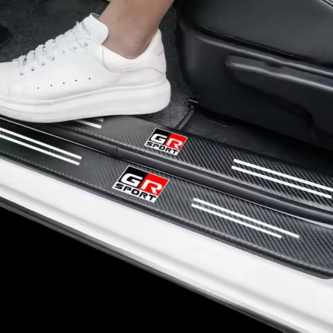 Car Sill pedal Rear Bumper Protection Stickers For Toyota GR Sport Gazoo Racing Yaris 86 Corolla Hil