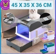 Large Cat Litter Box Enclosed Cat Toilet Box With Top Door Deodorization And Disinfection Bekas Pasi