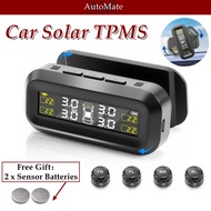 Upgraded Tire Pressure Monitoring System (TPMS) Solar TPMS with 4 External Sensors Detachable Bracke