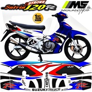 Decal Sticker Striping Variasi Motif Ori Satria R 120 Lumba /Satria R 2Tak Kotak /Suzuki Satria Ru 1