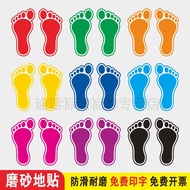 Footprint Signage Shopping Mall Anti-slip Wear-resistant Floor Sticker Landmark Small Foot Footprint
