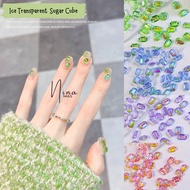 Nail art accessories ice cube transparent nail accessories wheel beads for nail decoration nail art 