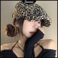 🔥Leopard Print Cap American Retro Style, Women's Vintage Baseball Hat Thin Summer Baddie Beret