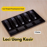 Cash Drawer Money Cash Tray Cash Storage Drawer 5 Compartments Drawer BR138