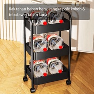 Maggie Multipurpose 3-Tier Trolley Rack 3-Tier Iron Trolley/ Salon Trolley/ Dentist Trolley/ with Wh