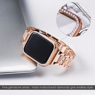 Band + Case Metal Strap For Apple Watch  Series 5 Strap 40mm 44mm Diamond Ring 38mm 42mm Stainless S