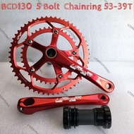 promo - NEW ORIGINAL Crank LITEPRO Bendera Hollowtech 2 Crankset LITEPRO Hollowtech dual chainring 5