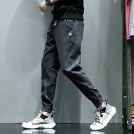 Jeans Ankle-Length Pants Harem Loose Versatile Straight Wide-Leg cec (V686) [No. 1 Station]