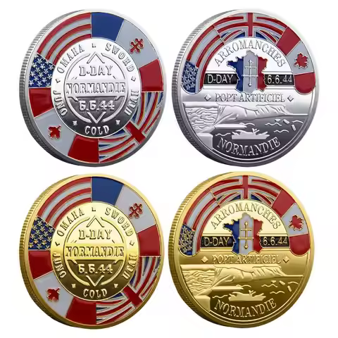 Anniversary Challenge Coin D Day 80Th Anniversary Normandie Decorations For 80Th World War Ii Annive