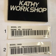 Sticker Barcode MOTOR