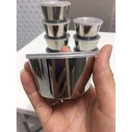 Combo 10 khuôn bánh plan inox nắp nhựa