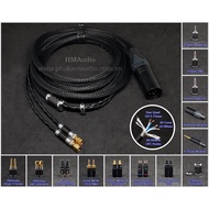 CANARE anti-interference coated OFC copper headphone wire - Connector Hifiman HE300 HE400 HE500 HE60