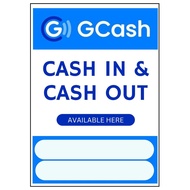 GCASH CASH IN OUT SIGNAGE LAMINATED