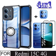 Redmi 15C 14C Shockproof Phone Case for Redmi15C Redmi 15 5G 4G 4in1 Camera Lens Glass Screen Protec