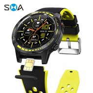 สมาทวอช SMA M7S Smart Watch Men With Sim Card 2020 GPS Strava Waterproof Fitness Women Smartwatch For Xiaomi Android สมาทวอช Yellow
