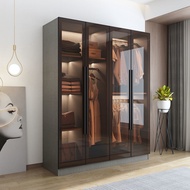 Get 10% coupon+a ty4Door Modern Household Bedroom Wooden Light Luxury Cloakroom Cabinet Combination 