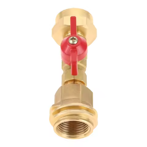 1lb/16.4oz Brass Propane Adapter + Valve Steak Saver Adapter CGA600 to QCC/Type1 Male Connector Exte