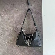 Chrome Hearts 2025 New Original Crow Middle Ancient Casual Hot Chick Autumn Chain Shoulder Backpack 