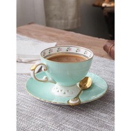 咖啡杯碟套裝陶瓷輕奢骨瓷花茶杯盤北歐英式小清新奢華下午紅茶杯