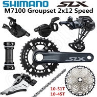 vtXLBicycle Accessories Parts SHIMANO DEORE SLX M7100 Groupset 26-36T 170 175Mm Crankset Mountain B