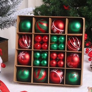 Set of 44 baubles and hanging balls to decorate the Christmas tree to make a Christmas laurel wreath