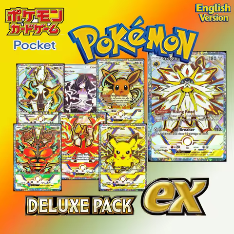 Diy English Pokemon Card Pocket Tcg Ptcg Pocket Deluxe Pack: Ex (A4B) Solgaleo Lusamine Buzzwole Pik