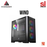 ACEGEEK Wind ATX Gaming PC Case (With 4Fans)