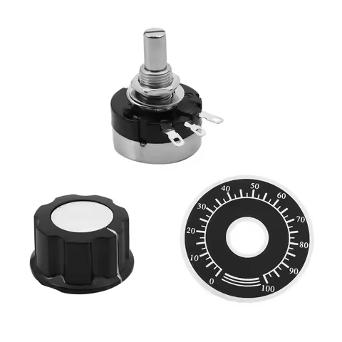 YIYI Rotary Carbon Potentiometer with Diameter with Knob, RV24YN 20S B103 10K Ohm