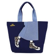 【預購】KP - 日本 | Mis-Zapatos：棉+牛仔+合成革！帆布鞋＊托特包/手提肩背包(尺寸：33×42×15cm)_免運。