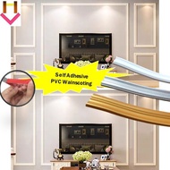 5m Self Adhesive PVC Wainscoting / 3D Waist Line / Imitation Gypsum Wall Skirting Wallpaper Border Frame Bingkai 立体仿石膏腰线