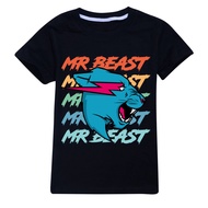 Áo Thun Cotton Tay Ngắn In Chữ Mr Beast Thời Trang Mùa Hè Cho Bé áo đẹp chất mát