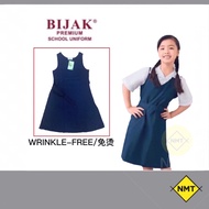 BIJAK-Primary Girl Uniform/Pinafore Primary School Gown Smooth Soft Cool Iron Free/免烫小学女生单裙