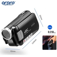 ORDRO Video Camera HDR-AC2 Camcorders Vlogging Mini 4K IR Night Vision digital camera