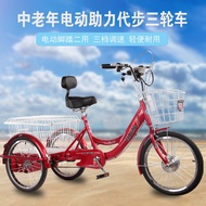 Adult electric tricycle middle-aged and elderly moped scooter pedal bicycle elderly battery electric moped