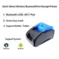 Desktop Wireless 2inch 58mm USB Bluetooth Wireless Thermal Receipt Printer,  Thermal Bill Printer fo